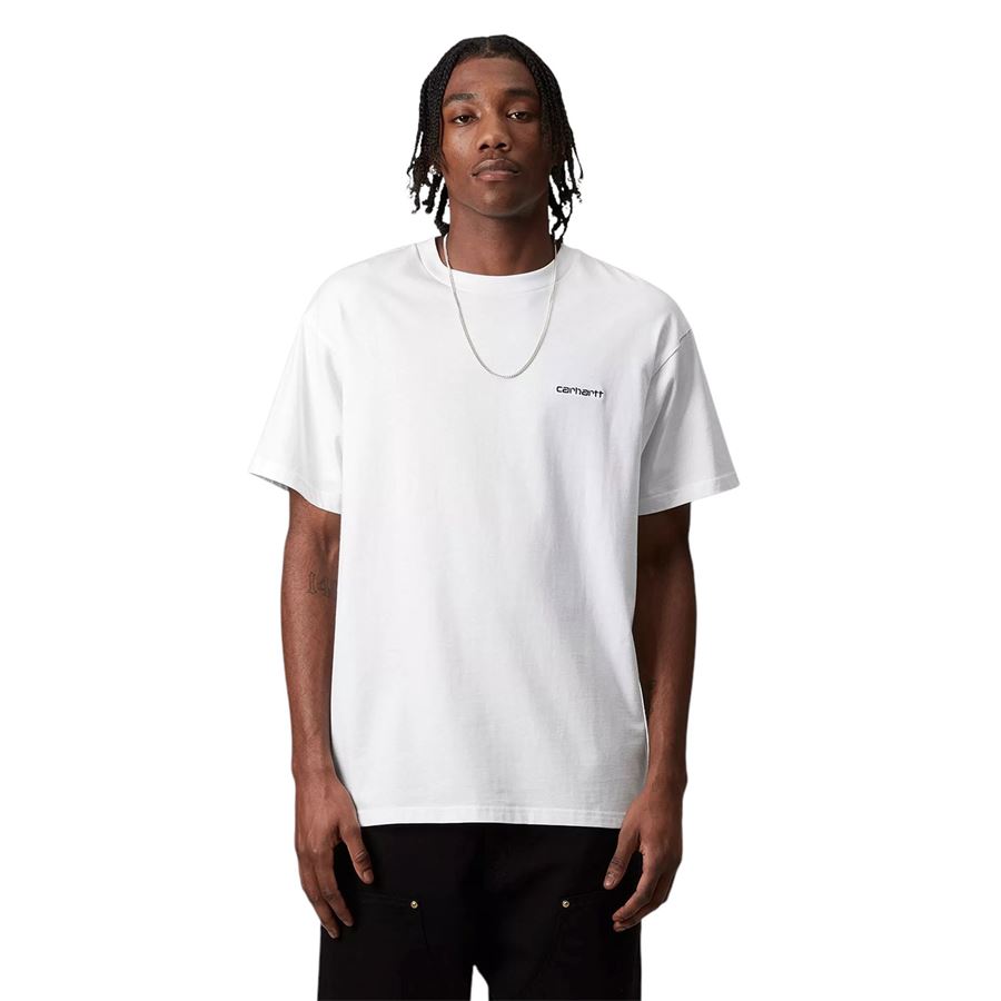 S/S Script Embroidery T-Shirt da uomo Carhartt WIP | I03043500AXX